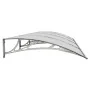 Marquesina de puerta policarbonato gris 350x100 cm de vidaXL, Toldos - Ref: Foro24-153595, Precio: 107,25 €, Descuento: %