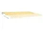 Toldo automático LED sensor de viento amarillo blanco 500x350cm de vidaXL, Toldos - Ref: Foro24-3069033, Precio: 698,21 €, De...