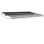 Toldo automático LED sensor de viento gris antracita 500x350 cm de vidaXL, Toldos - Ref: Foro24-3069034, Precio: 732,16 €, De...
