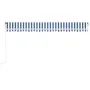 Toldo automático LED sensor de viento azul y blanco 500x350 cm de vidaXL, Toldos - Ref: Foro24-3069031, Precio: 699,11 €, Des...