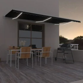 Automatische Markise LED-Windsensor Anthrazitgrau 600x350 cm von vidaXL, Markisen - Ref: Foro24-3069054, Preis: 807,53 €, Rab...