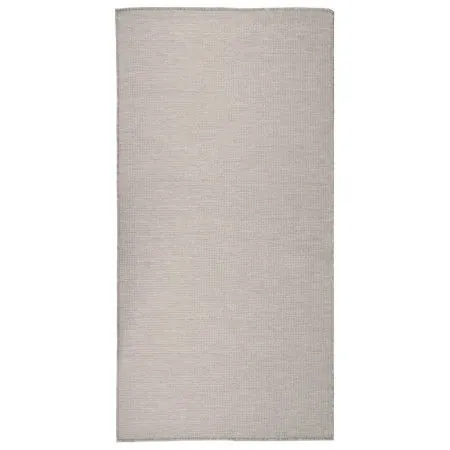 Alfombra de exterior de tejido plano gris taupe 100x200 cm de vidaXL, Alfombras - Ref: Foro24-340780, Precio: 36,88 €, Descue...