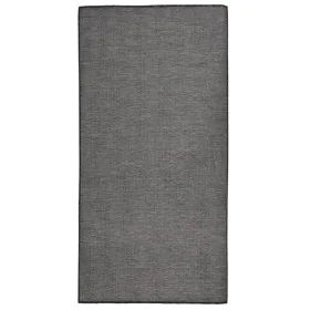 Alfombra de exterior de tejido plano gris 100x200 cm de vidaXL, Alfombras - Ref: Foro24-340773, Precio: 46,32 €, Descuento: %