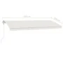 Toldo automático con LED y sensor de viento crema 500x350 cm de vidaXL, Toldos - Ref: Foro24-3069672, Precio: 819,09 €, Descu...