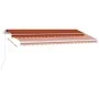 Orange and brown manual retractable foot awning 450x350 cm by vidaXL, Awnings - Ref: Foro24-3069640, Price: 509,29 €, Discoun...
