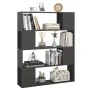 Estantería divisor de espacios gris 100x24x124 cm de vidaXL, Librerías y estanterías - Ref: Foro24-809190, Precio: 58,29 €, D...