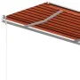 Toldo manual retráctil con postes naranja y marrón 4,5x3,5 m de vidaXL, Toldos - Ref: Foro24-3070040, Precio: 487,75 €, Descu...