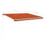 Toldo manual retráctil con postes naranja y marrón 4,5x3,5 m de vidaXL, Toldos - Ref: Foro24-3070040, Precio: 487,75 €, Descu...