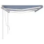 Toldo automático LED sensor de viento azul blanco 6x3,5 m de vidaXL, Toldos - Ref: Foro24-3070091, Precio: 935,49 €, Descuent...