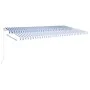 Toldo automático LED sensor de viento azul blanco 6x3,5 m de vidaXL, Toldos - Ref: Foro24-3070091, Precio: 935,49 €, Descuent...