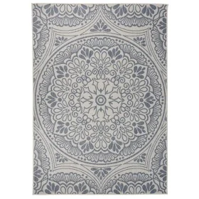Alfombra de exterior de tejido plano rayas azules 140x200 cm de vidaXL, Alfombras - Ref: Foro24-340831, Precio: 48,15 €, Desc...