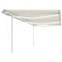 Toldo automático LED sensor de viento crema 6x3,5 m de vidaXL, Toldos - Ref: Foro24-3070092, Precio: 936,37 €, Descuento: %
