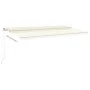 Toldo automático LED sensor de viento crema 6x3,5 m de vidaXL, Toldos - Ref: Foro24-3070092, Precio: 936,37 €, Descuento: %