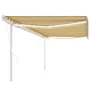 Toldo automático LED sensor de viento amarillo y blanco 5x3,5 m de vidaXL, Toldos - Ref: Foro24-3070073, Precio: 785,11 €, De...
