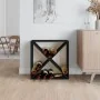Solid black pine wood wine rack 62x25x62 cm by vidaXL, Wine and liquor cabinets - Ref: Foro24-821763, Price: 55,76 €, Discoun...