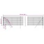Anthrazitgrauer verzinkter Stahldrahtzaun 1x25 m von vidaXL, Zaunpaneele - Ref: Foro24-154201, Preis: 131,93 €, Rabatt: %