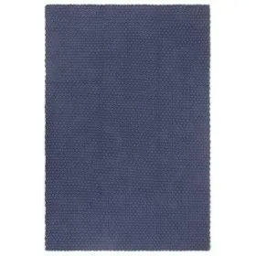 Alfombra rectangular algodón azul marino 160x230 cm de vidaXL, Alfombras - Ref: Foro24-345127, Precio: 87,06 €, Descuento: %