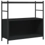Schwarzes Regal aus Eisen und Holz, 80 x 30 x 78,5 cm von vidaXL, Bücherregale und Regale - Ref: Foro24-832793, Preis: 43,74 ...