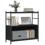 Schwarzes Regal aus Eisen und Holz, 80 x 30 x 78,5 cm von vidaXL, Bücherregale und Regale - Ref: Foro24-832793, Preis: 43,74 ...