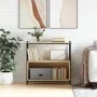Estantería hierro madera ingeniería roble Sonoma 80x30x78,5 cm de vidaXL, Librerías y estanterías - Ref: Foro24-832794, Preci...