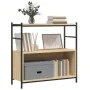 Estantería hierro madera ingeniería roble Sonoma 80x30x78,5 cm de vidaXL, Librerías y estanterías - Ref: Foro24-832794, Preci...