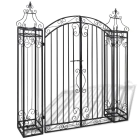 Puerta de jardín decorativa de hierro forjado 122x20,5x134 cm de vidaXL, Puertas de jardín - Ref: Foro24-40905, Precio: 180,1...
