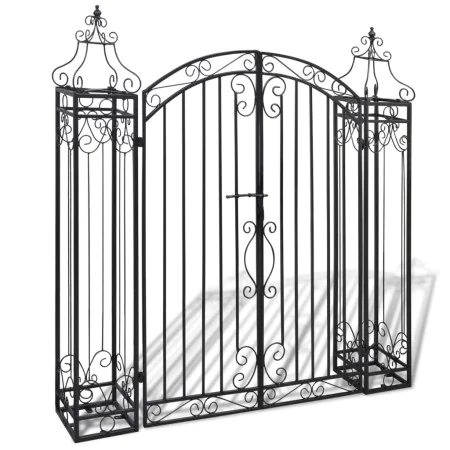 Decorative wrought iron garden gate 122x20.5x134 cm by vidaXL, garden gates - Ref: Foro24-40905, Price: 180,17 €, Discount: %