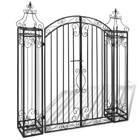 Puerta de jardín decorativa de hierro forjado 122x20,5x134 cm de vidaXL, Puertas de jardín - Ref: Foro24-40905, Precio: 180,1...