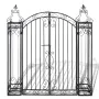 Decorative wrought iron garden gate 122x20.5x134 cm by vidaXL, garden gates - Ref: Foro24-40905, Price: 180,17 €, Discount: %