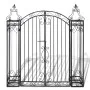 Puerta de jardín decorativa de hierro forjado 122x20,5x134 cm de vidaXL, Puertas de jardín - Ref: Foro24-40905, Precio: 180,1...