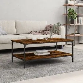 Mesa de centro madera de ingeniería roble ahumado 100x55x40 cm de vidaXL, Mesas de centro - Ref: Foro24-832835, Precio: 54,41...