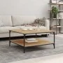 Mesa de centro madera de ingeniería roble Sonoma 80x80x40 cm de vidaXL, Mesas de centro - Ref: Foro24-832839, Precio: 52,91 €...