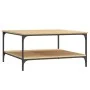 Mesa de centro madera de ingeniería roble Sonoma 80x80x40 cm de vidaXL, Mesas de centro - Ref: Foro24-832839, Precio: 52,91 €...
