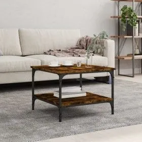 Mesa de centro madera de ingeniería roble ahumado 55x55x40 cm de vidaXL, Mesas de centro - Ref: Foro24-832830, Precio: 40,51 ...