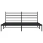 Bed frame with black metal headboard 183x213 cm by vidaXL, Beds and slatted bases - Ref: Foro24-352324, Price: 99,58 €, Disco...
