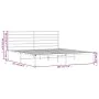 Bed frame with black metal headboard 183x213 cm by vidaXL, Beds and slatted bases - Ref: Foro24-352324, Price: 99,58 €, Disco...