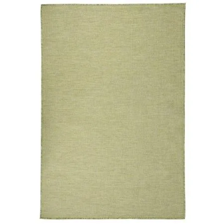 Alfombra de exterior de tejido plano verde 120x170 cm de vidaXL, Alfombras - Ref: Foro24-340809, Precio: 38,20 €, Descuento: %