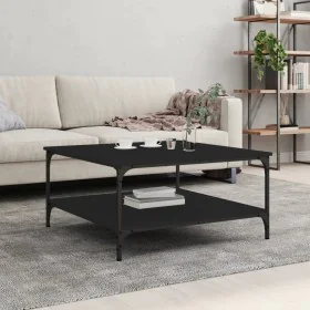 Mesa de centro madera de ingeniería negro 80x80x40 cm de vidaXL, Mesas de centro - Ref: Foro24-832838, Precio: 56,10 €, Descu...