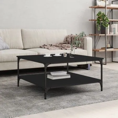 Engineered wood black coffee table 80x80x40 cm by vidaXL, Coffee table - Ref: Foro24-832838, Price: 56,10 €, Discount: %
