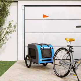 Pet Bicycle Trailer Iron Oxford Cloth Blue Gray by vidaXL, pet strollers - Ref: Foro24-93834, Price: 98,62 €, Discount: %