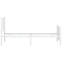 Estructura cama metal cabecero y estribo blanca 100x190 cm de vidaXL, Camas y somieres - Ref: Foro24-350943, Precio: 65,35 €,...