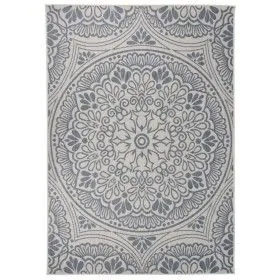 Alfombra de exterior de tejido plano rayas azules 160x230 cm de vidaXL, Alfombras - Ref: Foro24-340832, Precio: 56,51 €, Desc...