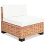Juego de sofás de 14 piezas ratán natural de vidaXL, Sofás - Ref: Foro24-244626, Precio: 853,11 €, Descuento: %
