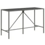 Mesa y taburetes altos jardín y cojines 7 pzas ratán PE gris de vidaXL, Conjuntos de jardín - Ref: Foro24-3200653, Precio: 58...