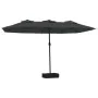 Sombrilla doble gris antracita 449x245 cm de vidaXL, Sombrillas - Ref: Foro24-362947, Precio: 153,07 €, Descuento: %