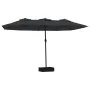 Sombrilla doble negro 449x245 cm de vidaXL, Sombrillas - Ref: Foro24-362951, Precio: 166,21 €, Descuento: %