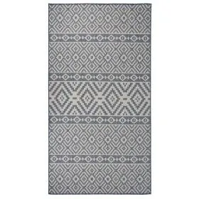 Alfombra de exterior de tejido plano rayas azules 80x150 cm de vidaXL, Alfombras - Ref: Foro24-340834, Precio: 25,76 €, Descu...
