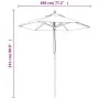 Sombrilla de jardín con poste de madera azul celeste 196x231 cm de vidaXL, Sombrillas - Ref: Foro24-363166, Precio: 54,56 €, ...