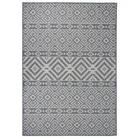 Alfombra de exterior de tejido plano rayas azules 140x200 cm de vidaXL, Alfombras - Ref: Foro24-340838, Precio: 47,78 €, Desc...