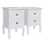 Mesitas de noche con 2 cajones 2 unidades MDF blanca de vidaXL, Mesitas de noche - Ref: Foro24-60638, Precio: 176,10 €, Descu...